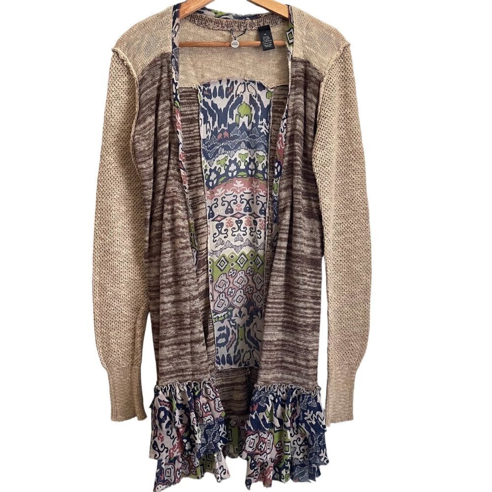 BKE Boutique Womens Cardigan Sweater Size M Western Festival Boho Cowgirl